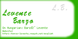 levente barzo business card